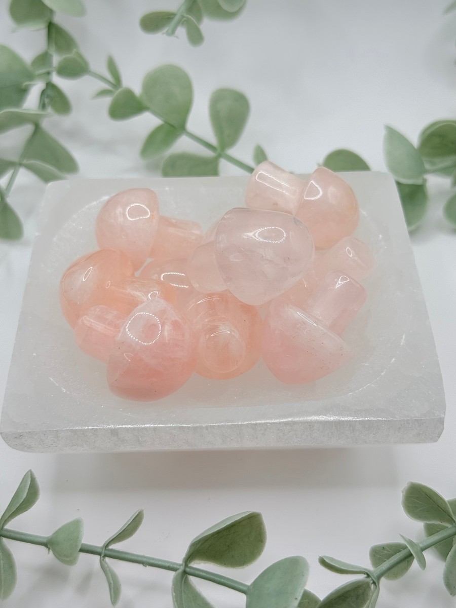 Mini rose quartz mushies - mom