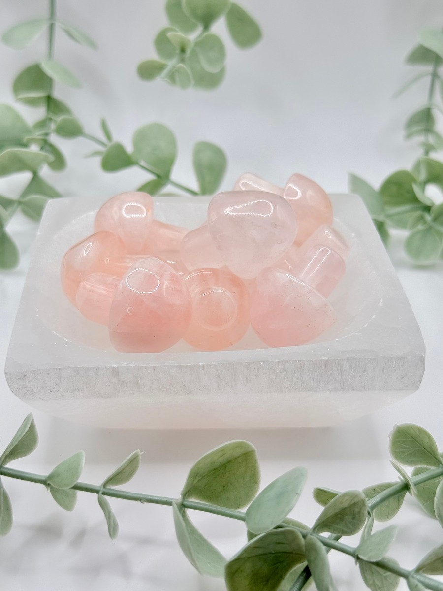 Mini rose quartz mushies - mom
