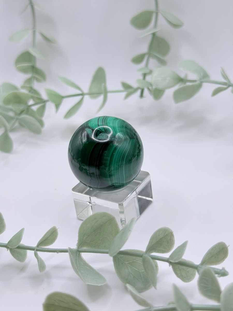 Small Malachite Sphere - Congo Amanda