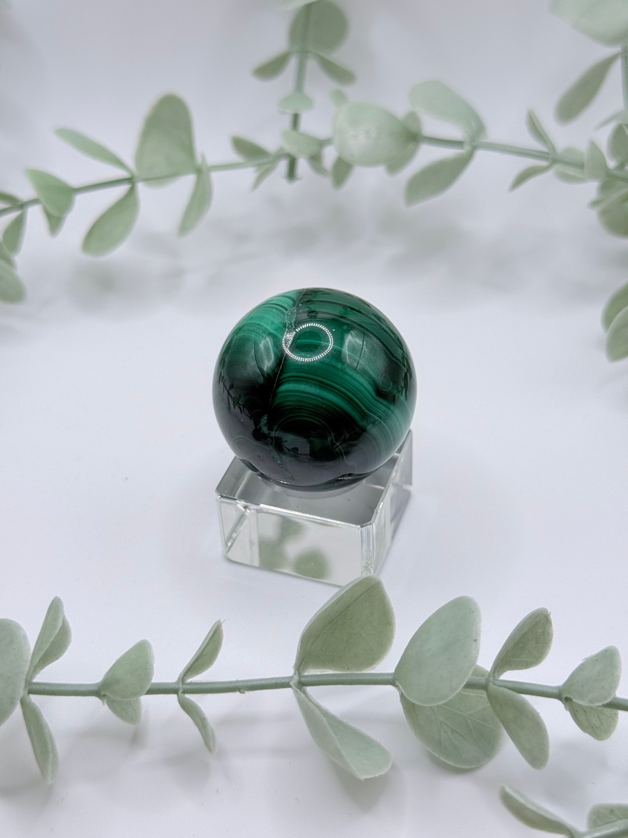 Small Malachite Sphere - Congo Amanda