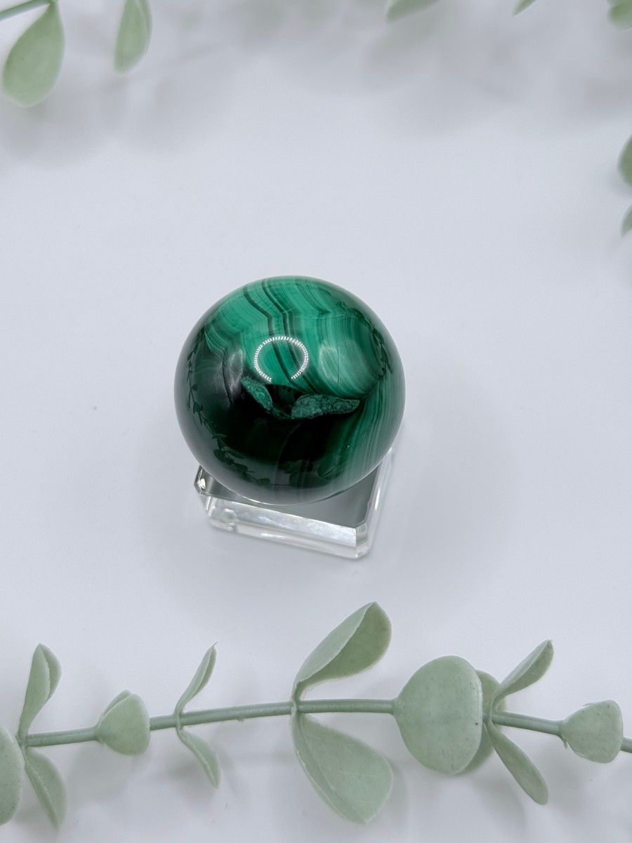 Small Malachite Sphere - Congo Amanda