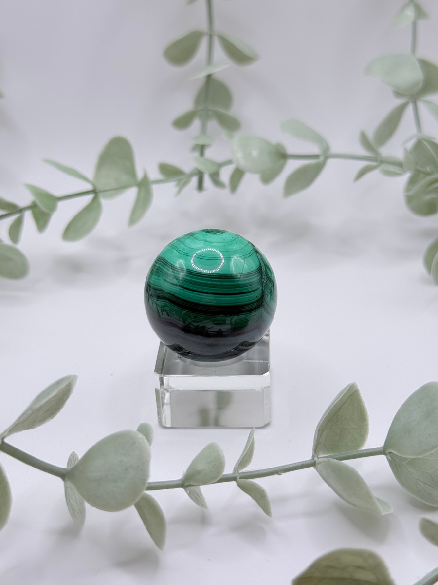Small Malachite Sphere - Congo Amanda