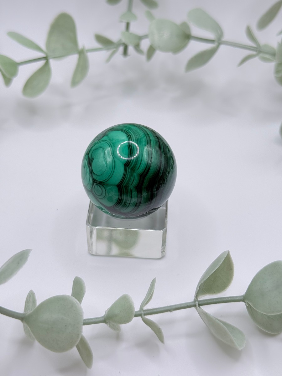 Small Malachite Sphere - Congo Amanda