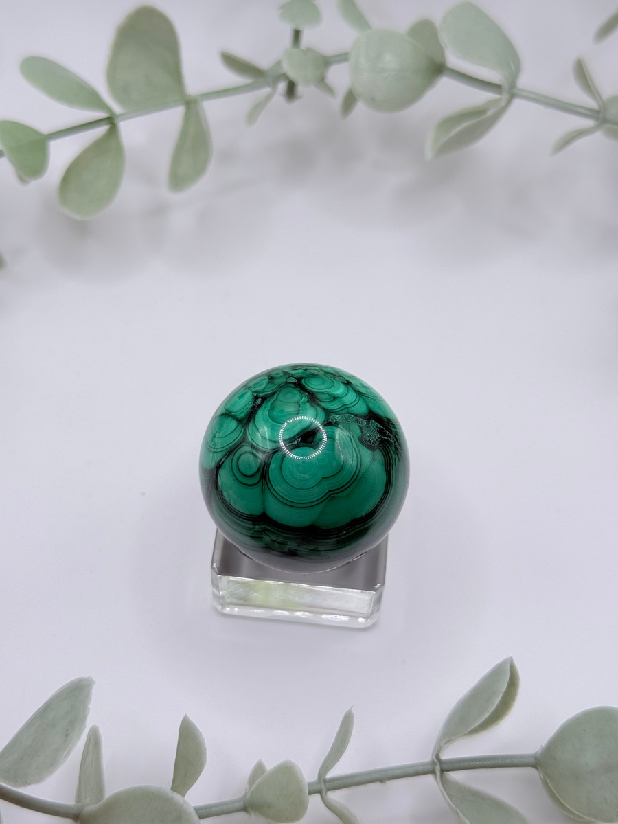 Small Malachite Sphere - Congo Amanda