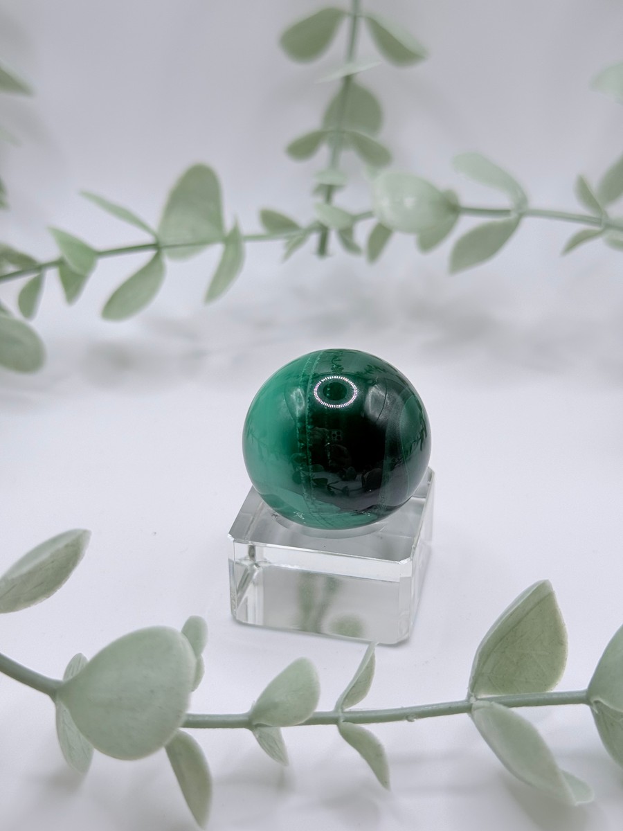 Small Malachite Sphere - Congo Amanda