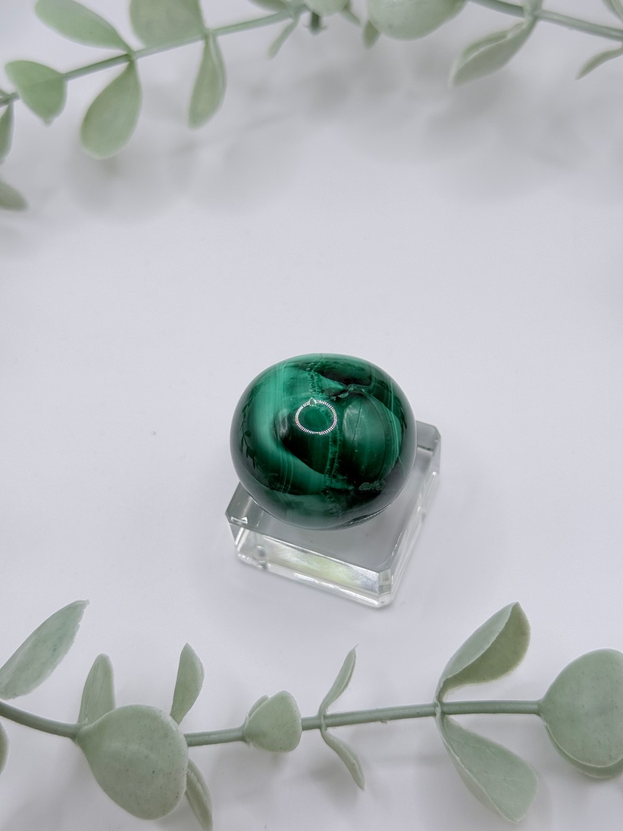 Small Malachite Sphere - Congo Amanda