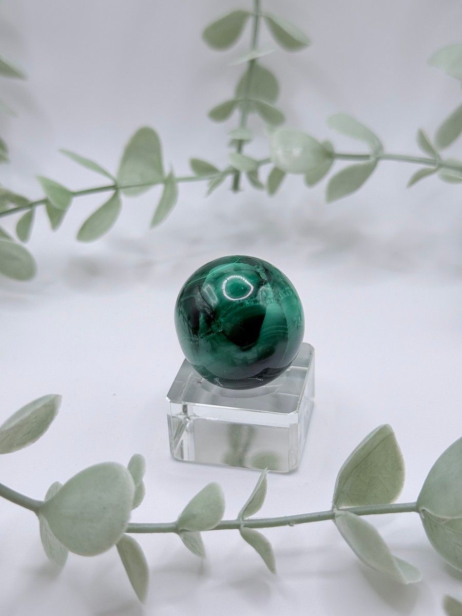 Small Malachite Sphere - Congo Amanda