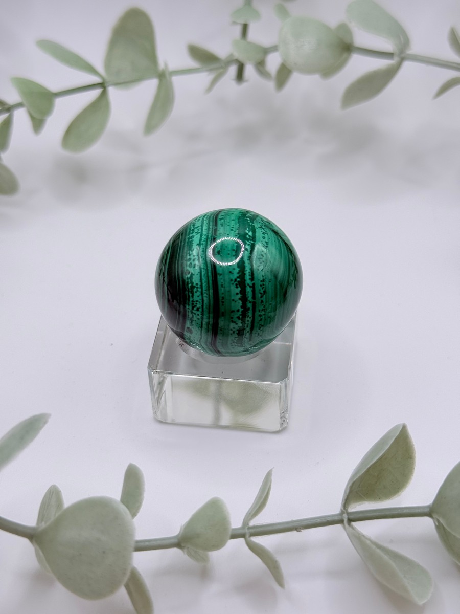 Small Malachite Sphere - Congo Amanda