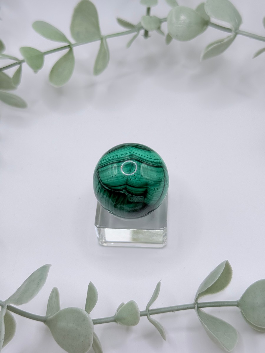 Small Malachite Sphere - Congo Amanda