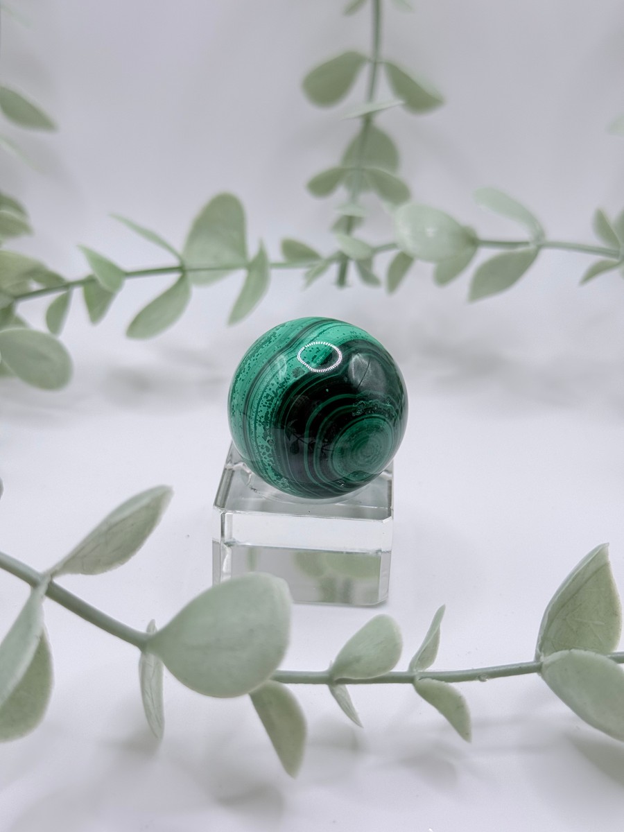 Small Malachite Sphere - Congo Amanda