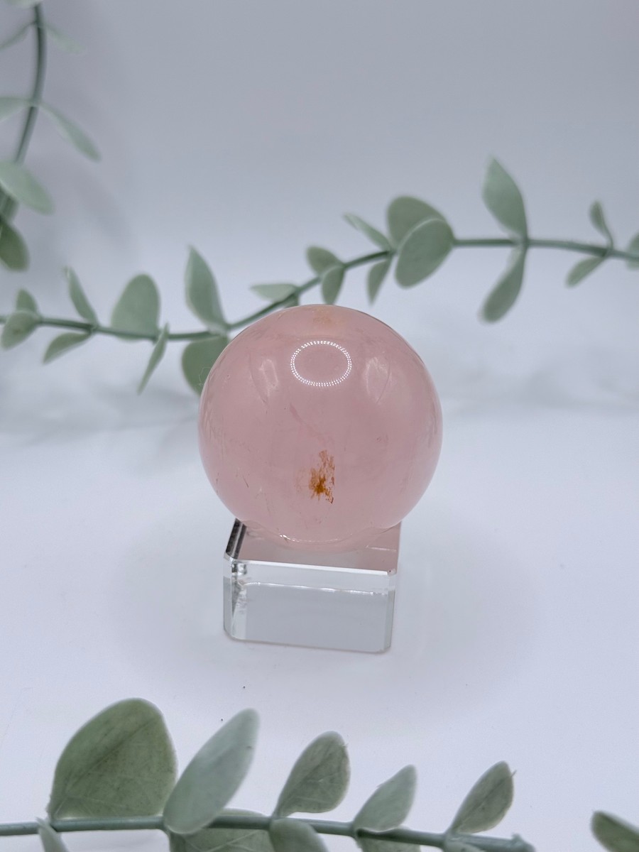 Small Star Rose Quartz Sphere