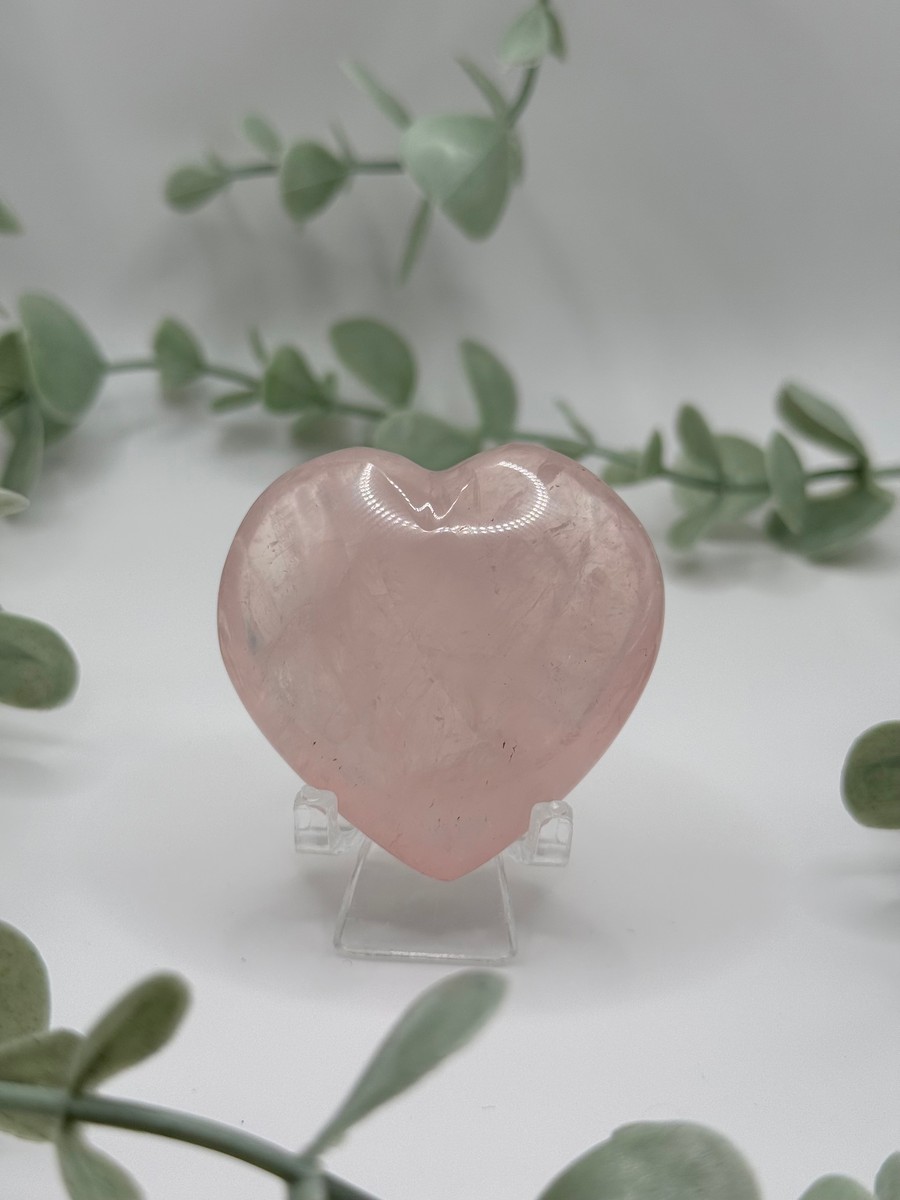 Rose Quartz Small Heart Carving