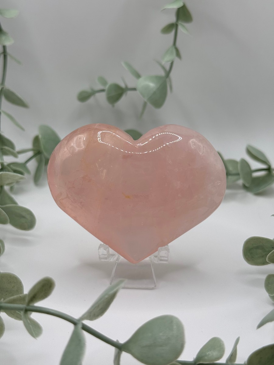 Rose Quartz Heart Carving