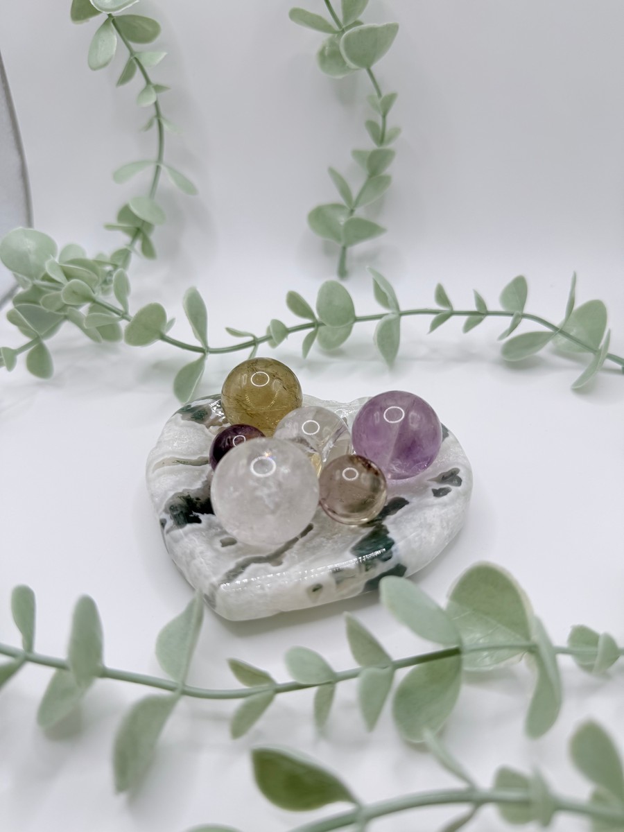 Moss Agate Heart Bowl