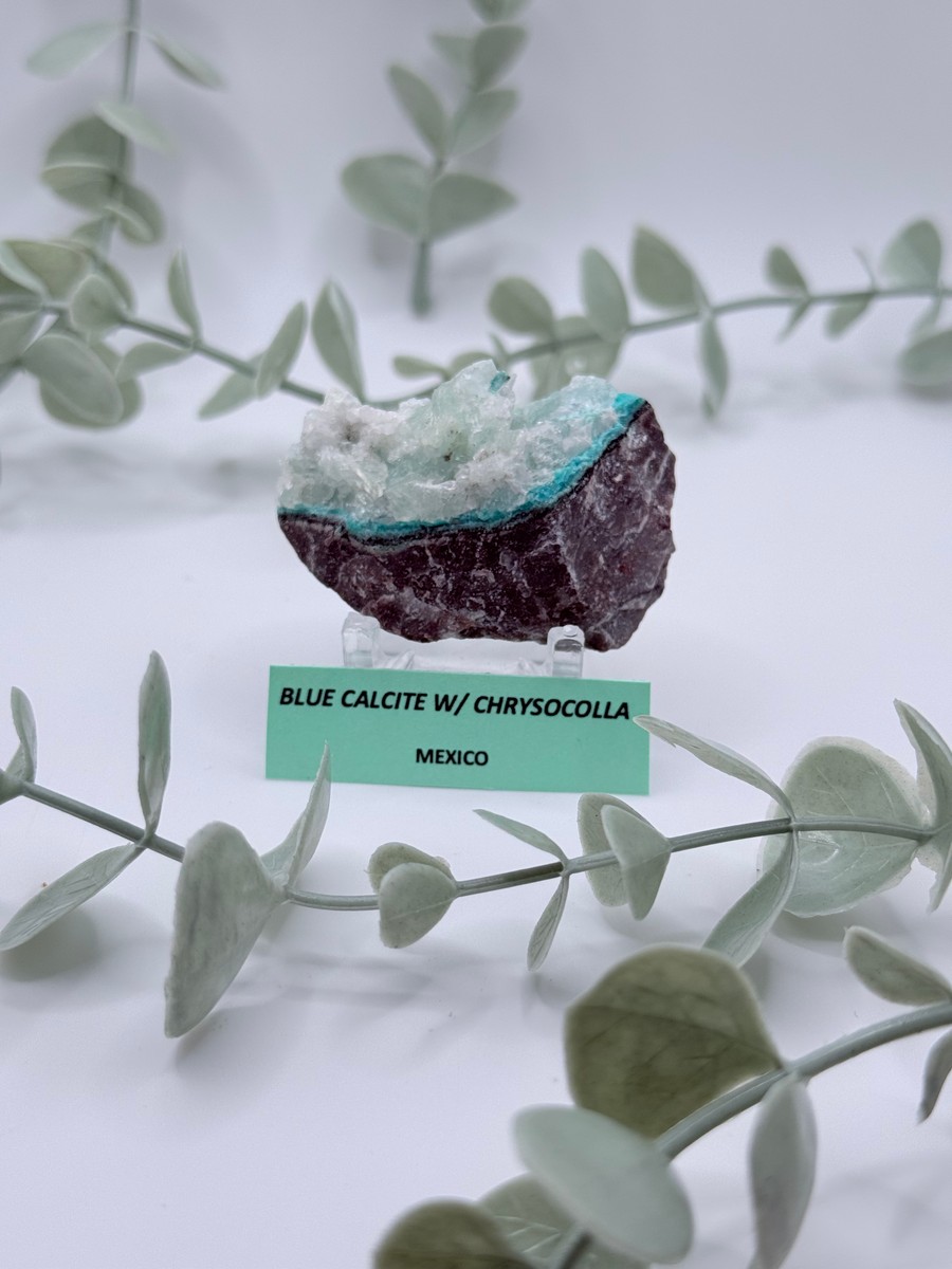 Blue Calcite With Chrysocolla