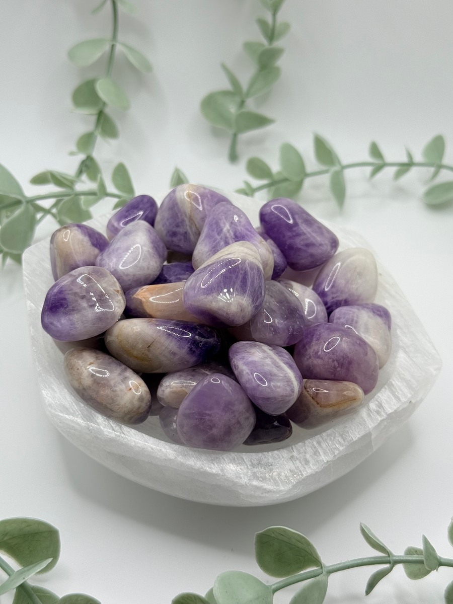 Chevron Amethyst Tumbles