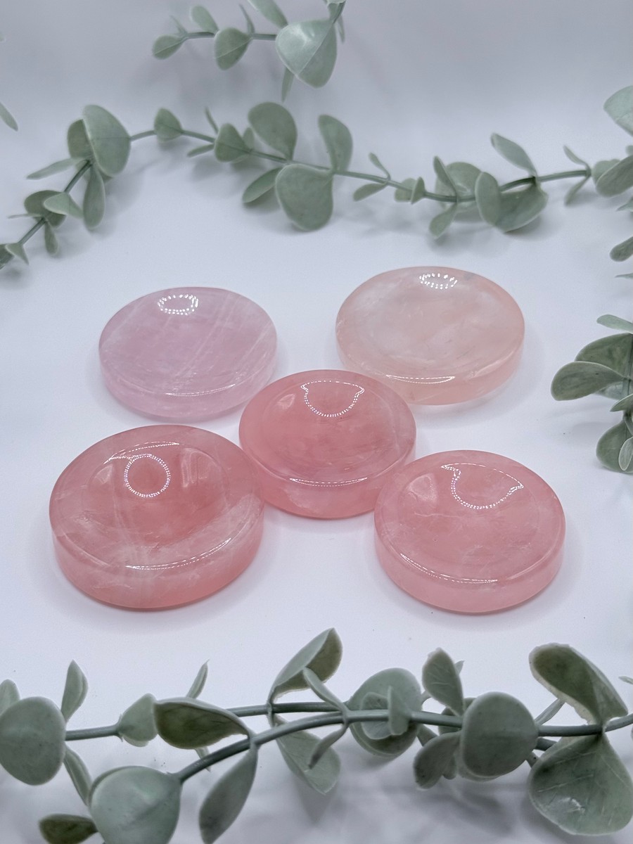 Rose Quartz Ring Dish/Sphere Stand