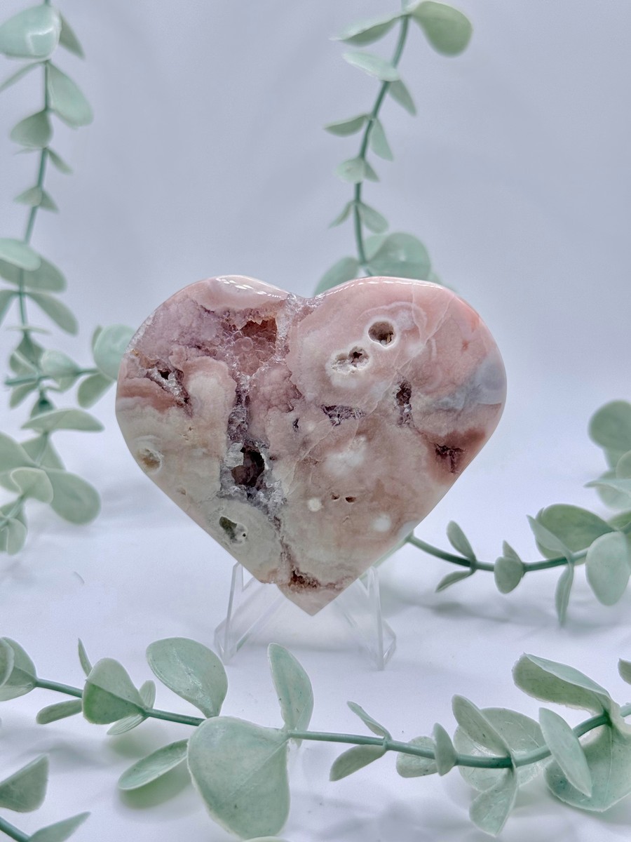 Flower Agate Heart