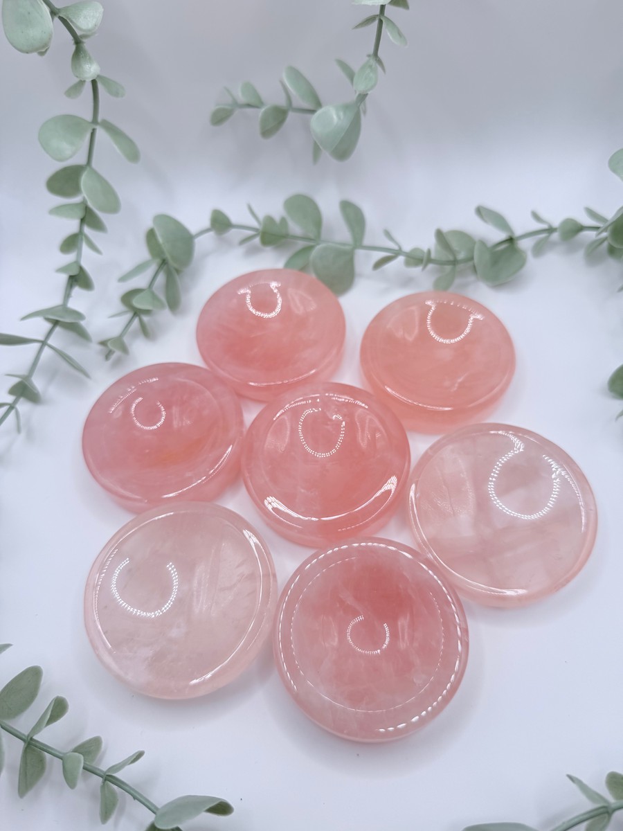 Rose Quartz Ring Dish/Sphere Stand
