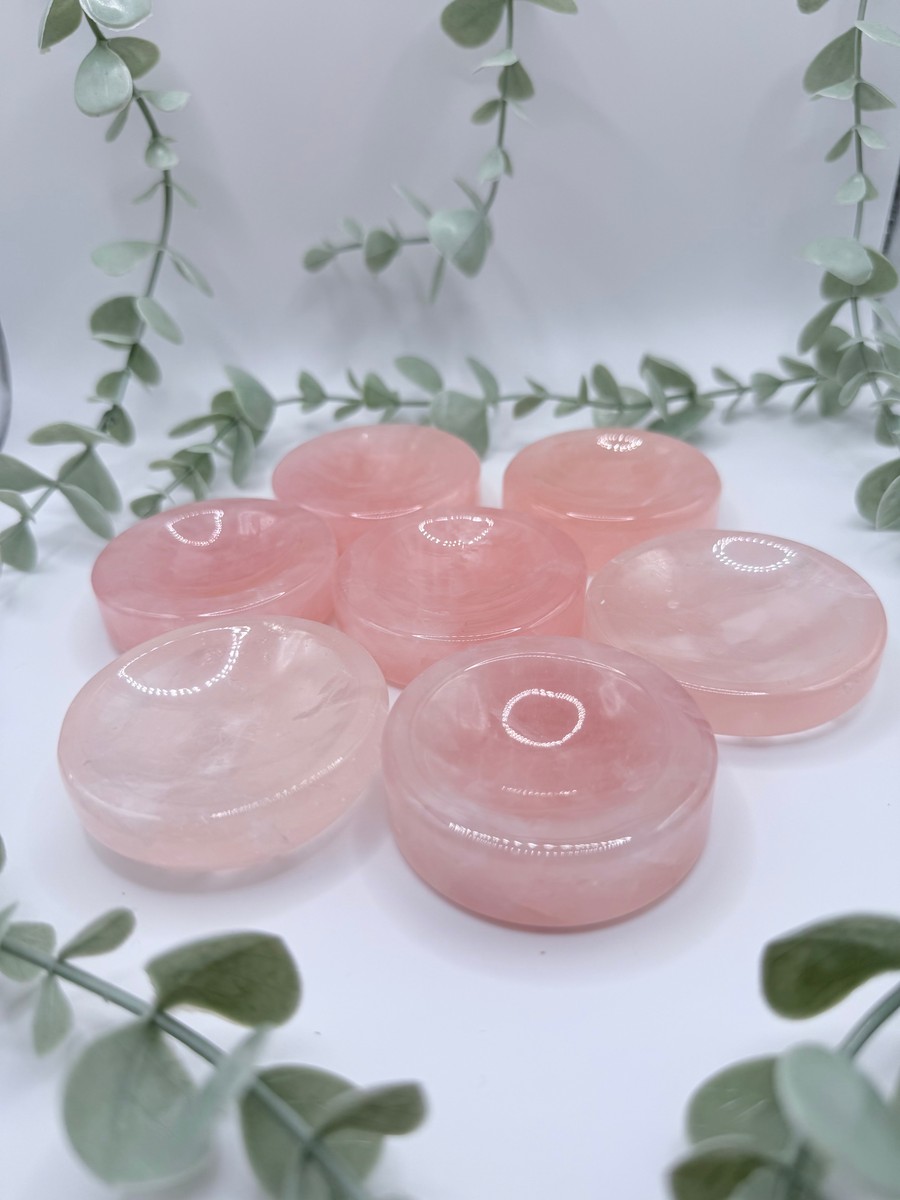 Rose Quartz Ring Dish/Sphere Stand