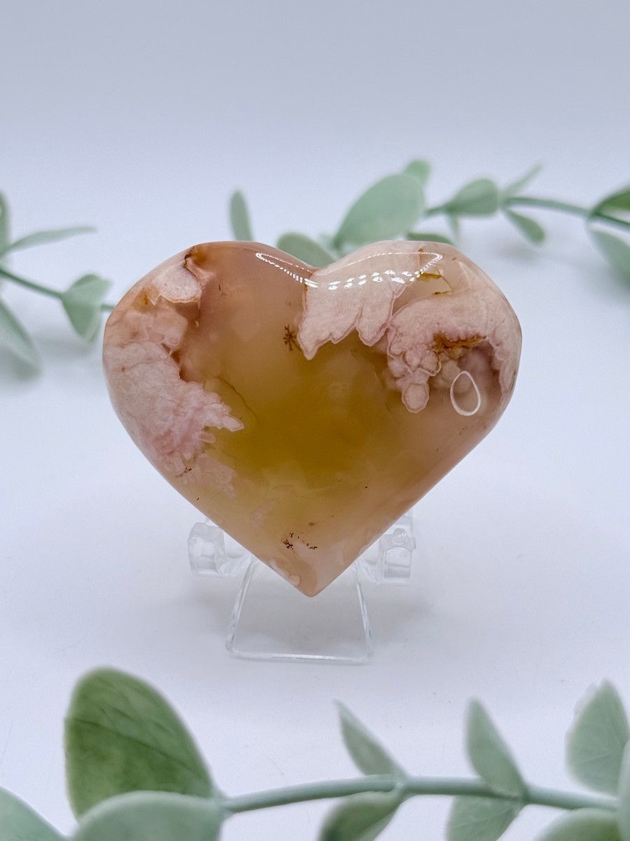 Flower Agate Heart
