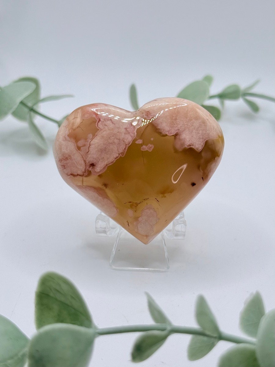 Flower Agate Heart