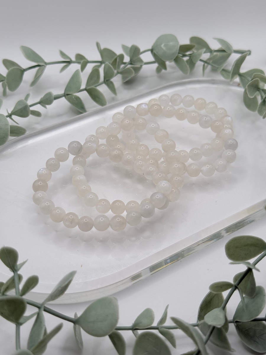 8mm White Moonstone Bracelet