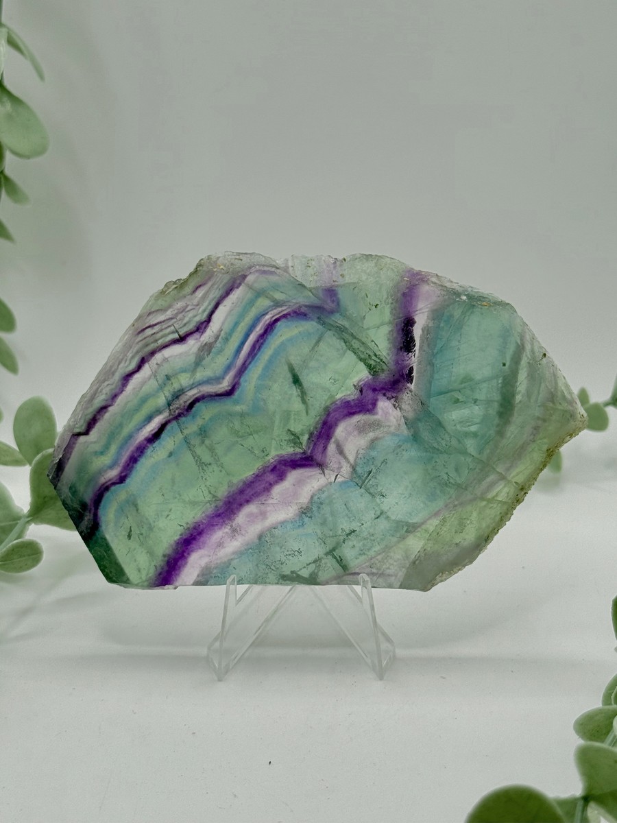Rainbow Fluorite Slice
