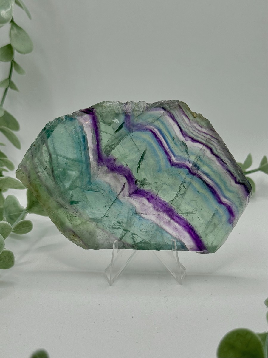 Rainbow Fluorite Slice