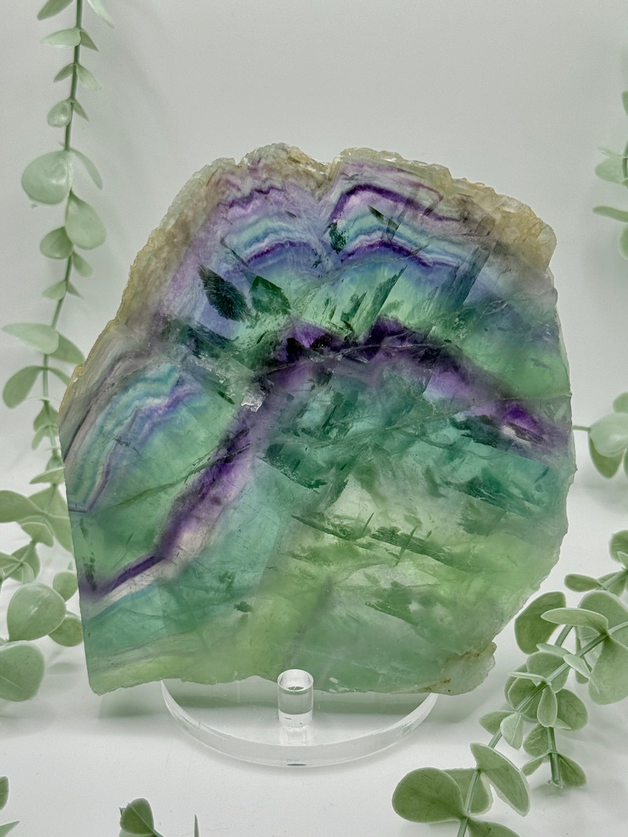 Rainbow Fluorite Slice