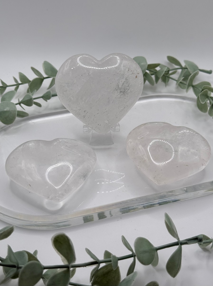 Polished Clear Quartz Heart