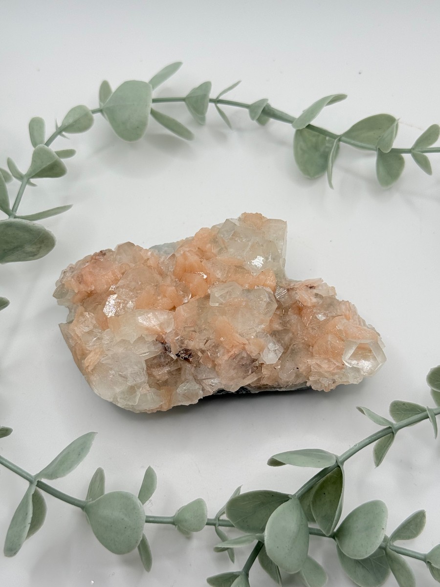 Diamond Apophyllite With Peach Stilbite