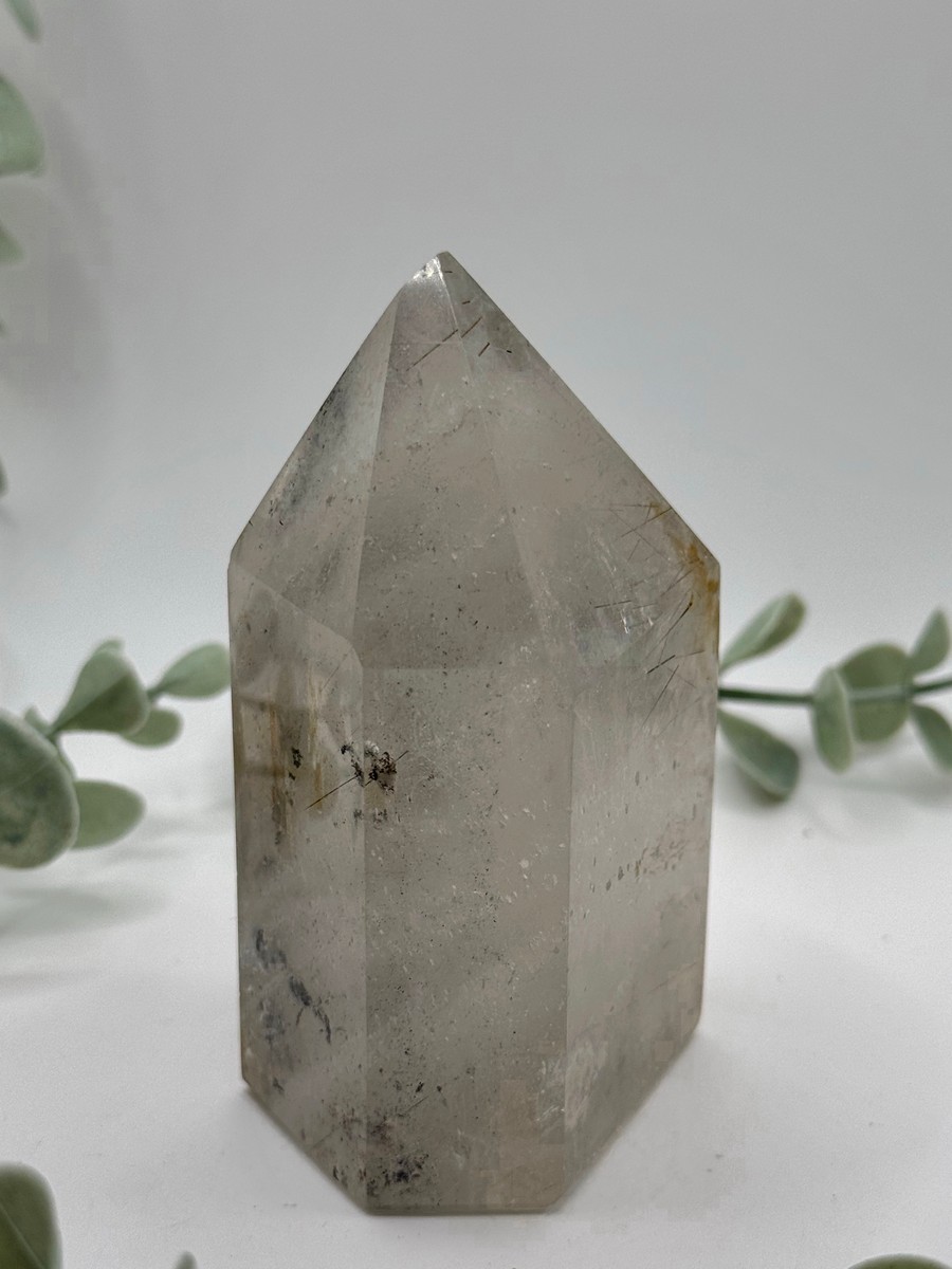 Clear Quartz With Chlorite & Rutile Inclusions