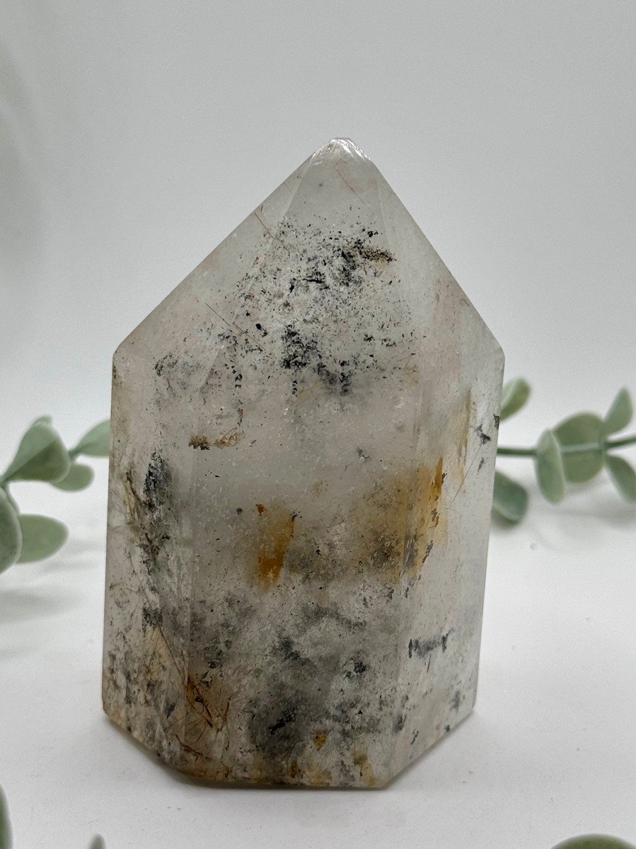 Clear Quartz With Chlorite & Rutile Inclusions