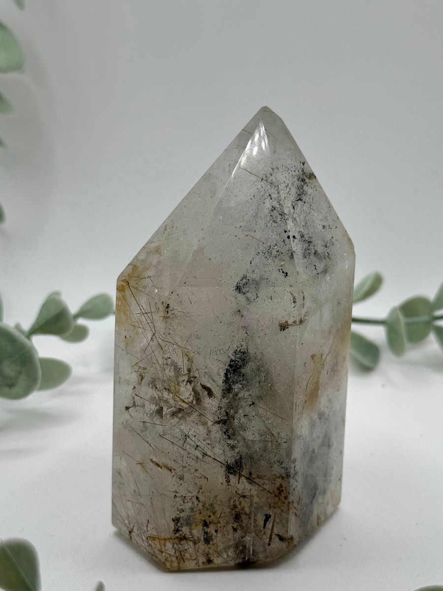 Clear Quartz With Chlorite & Rutile Inclusions