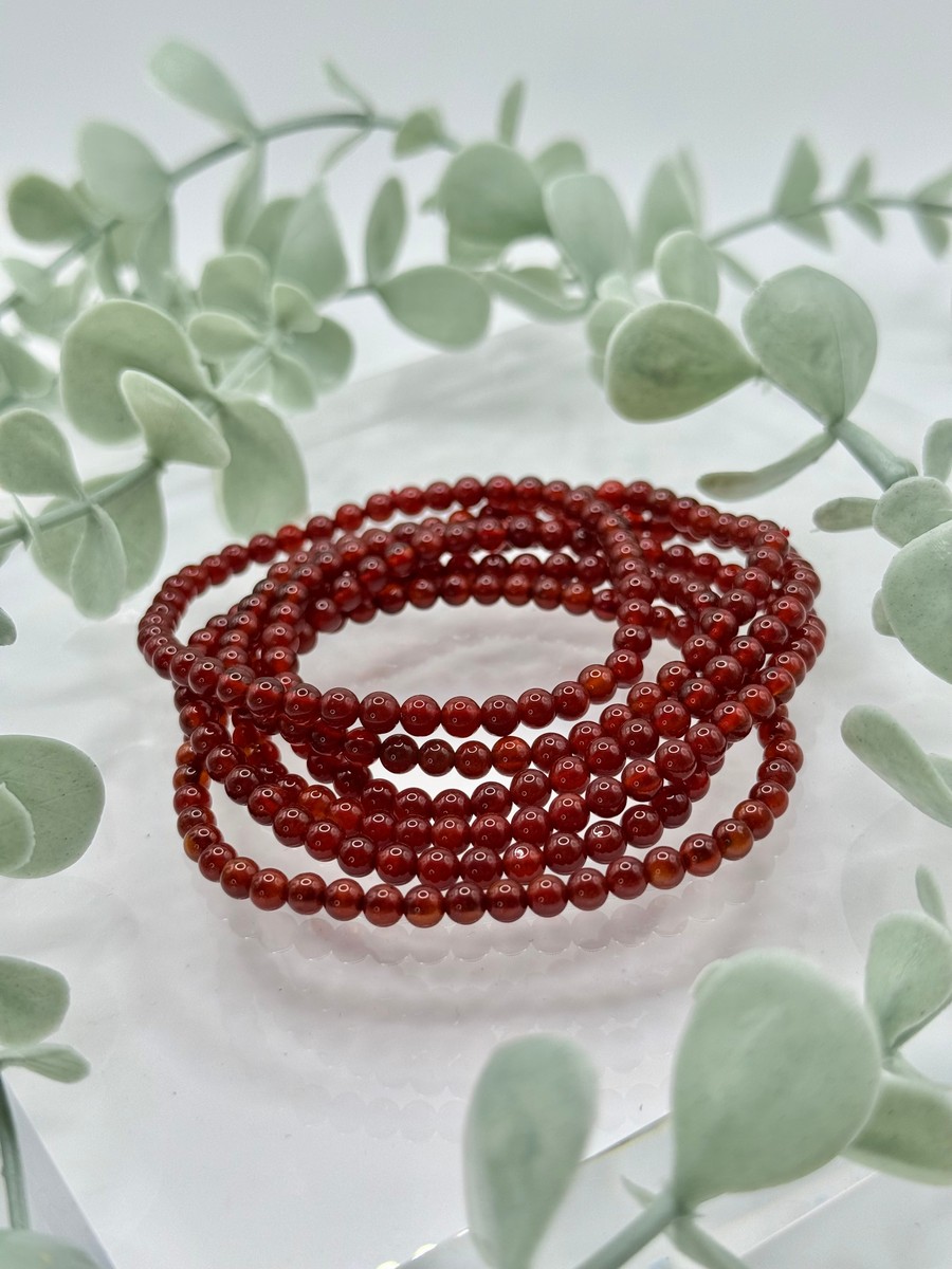 4mm Carnelian - Red Bracelet