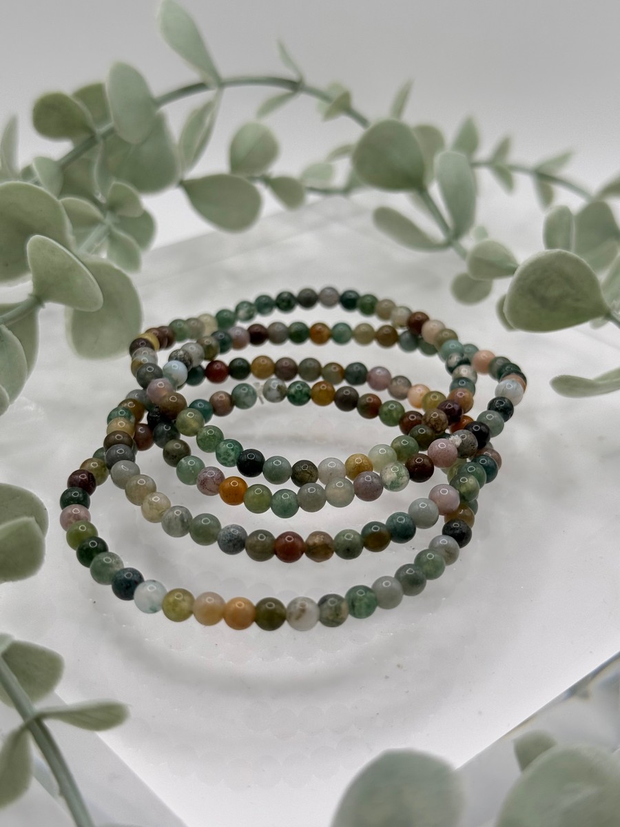 4mm Moss Agate Bracelet