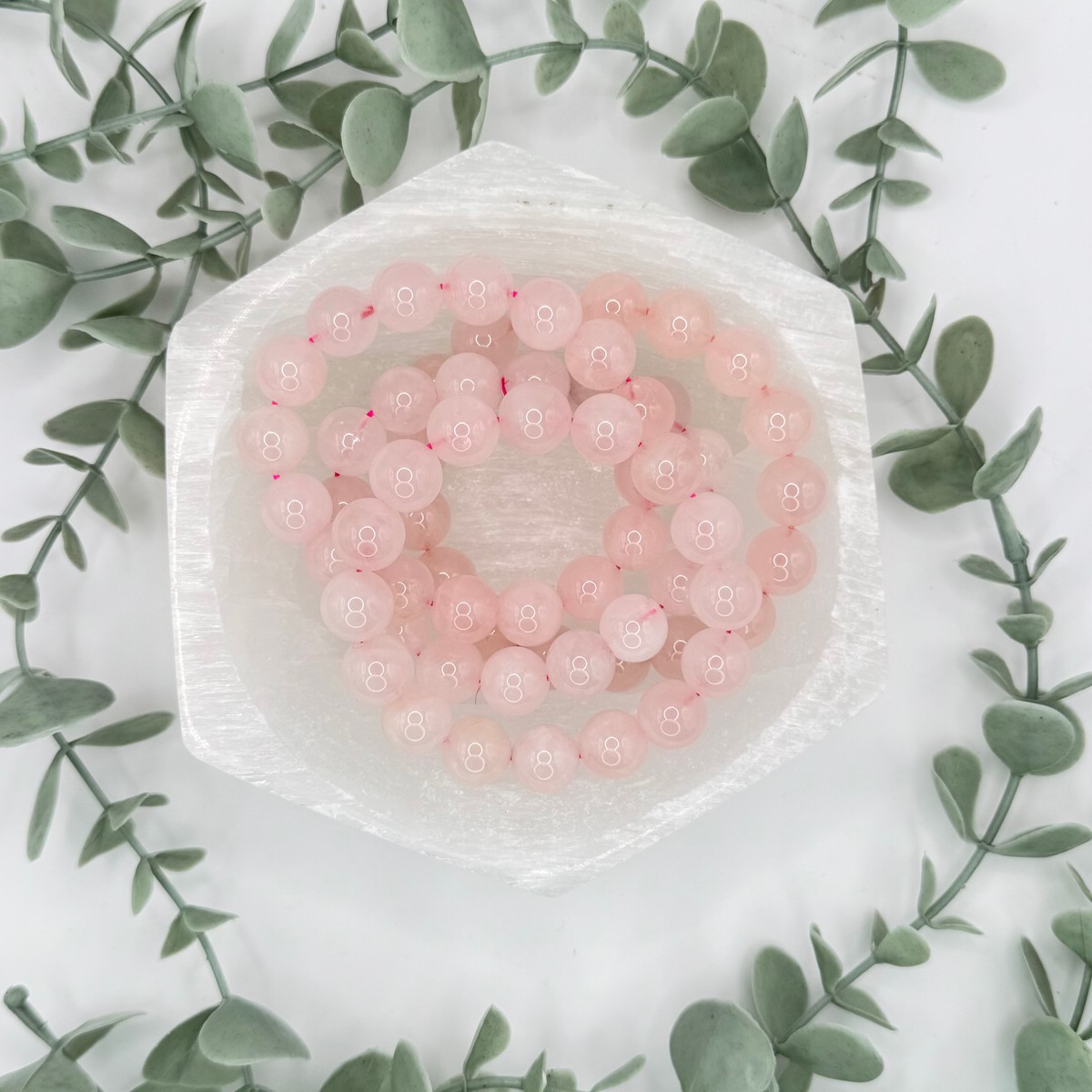 12mm Rose Quartz Bracelet