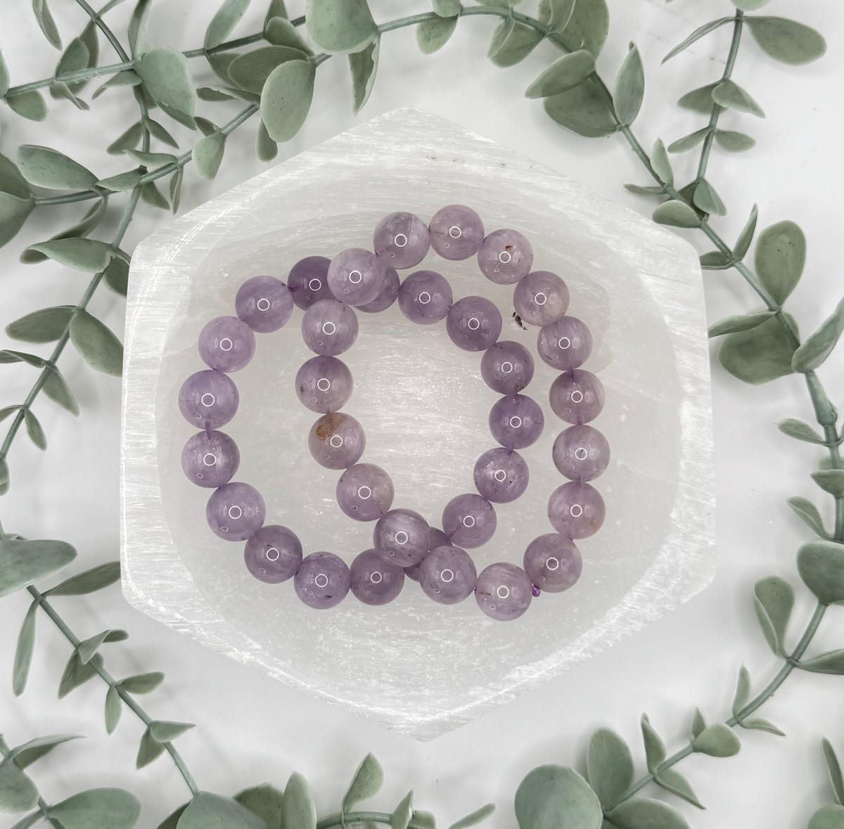 12mm Lavender Amethyst Bracelet