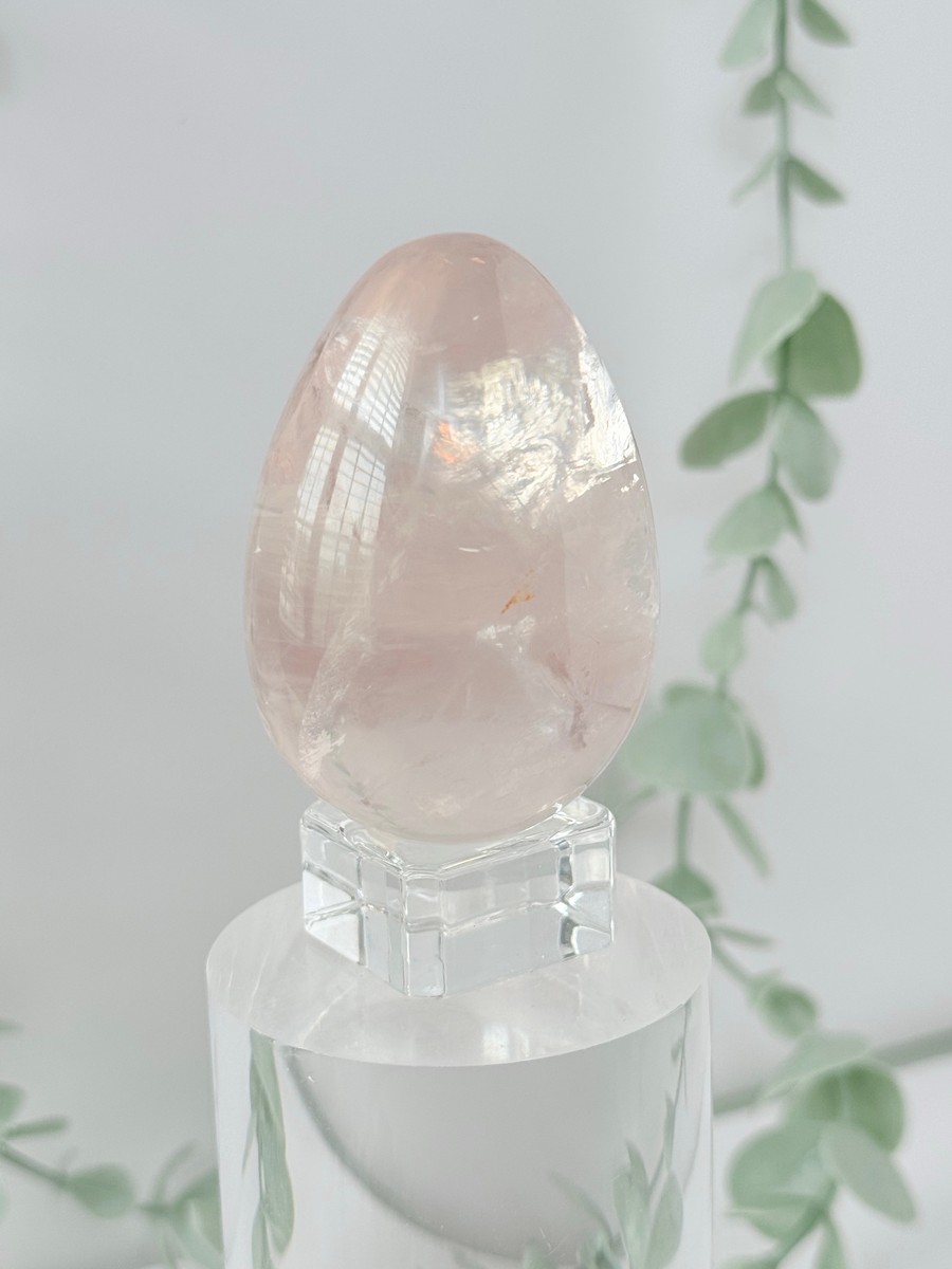 Brazilian Star Rose Quartz Egg