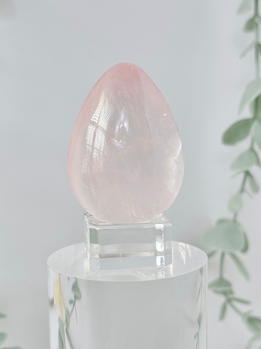 Brazilian Star Rose Quartz Egg