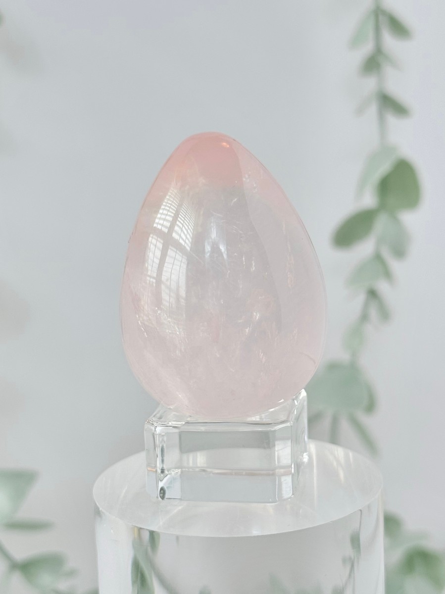 Brazilian Star Rose Quartz Egg