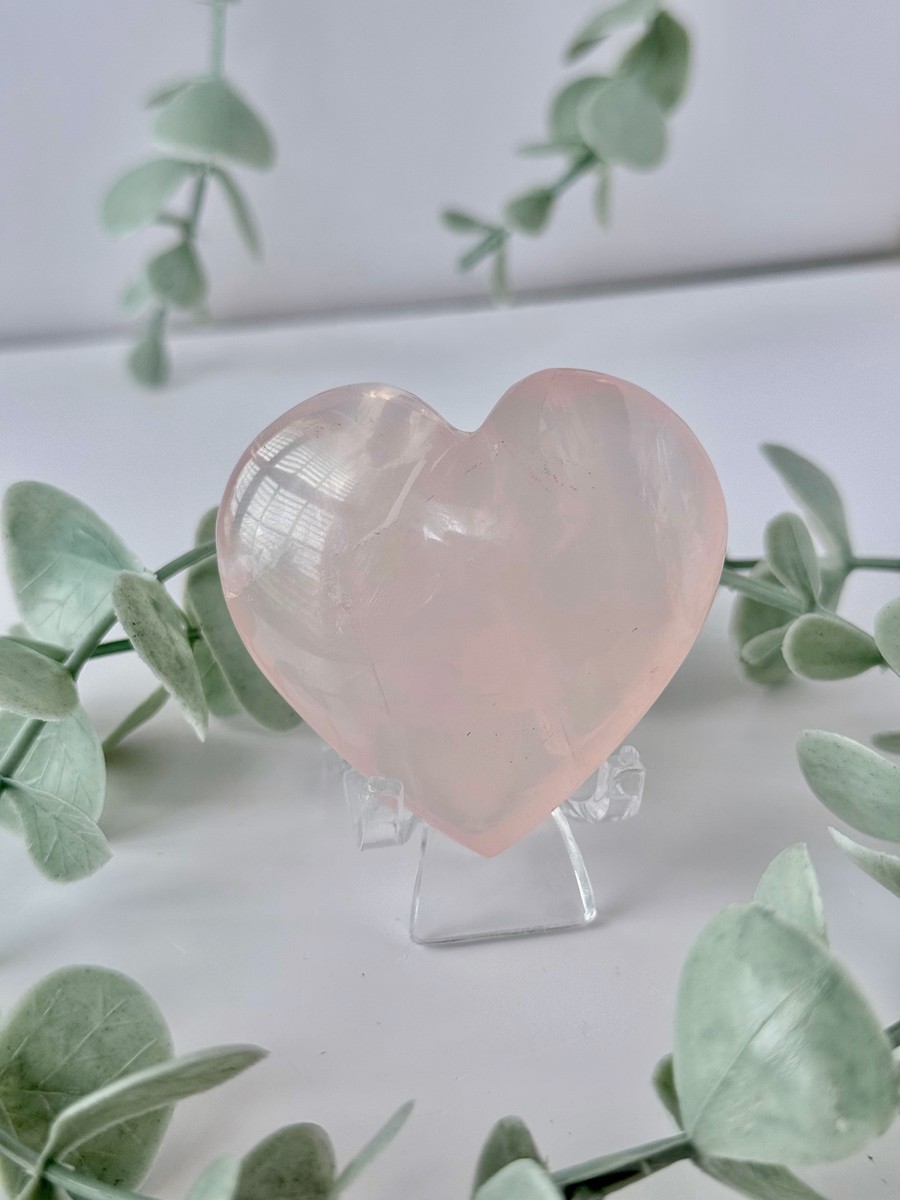 Rose Quartz Heart Carving