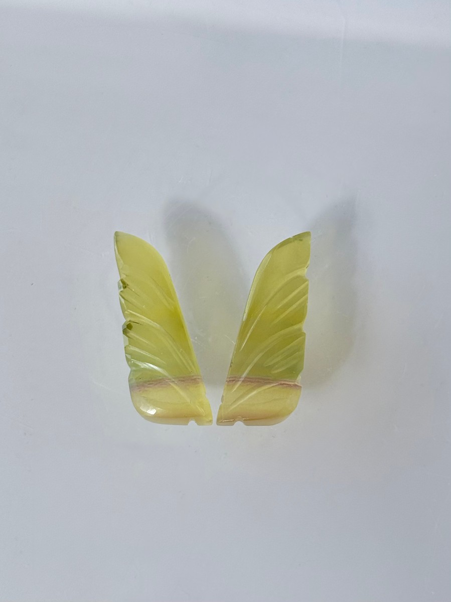 Rainbow Fluorite Hand Carved Angel Wings