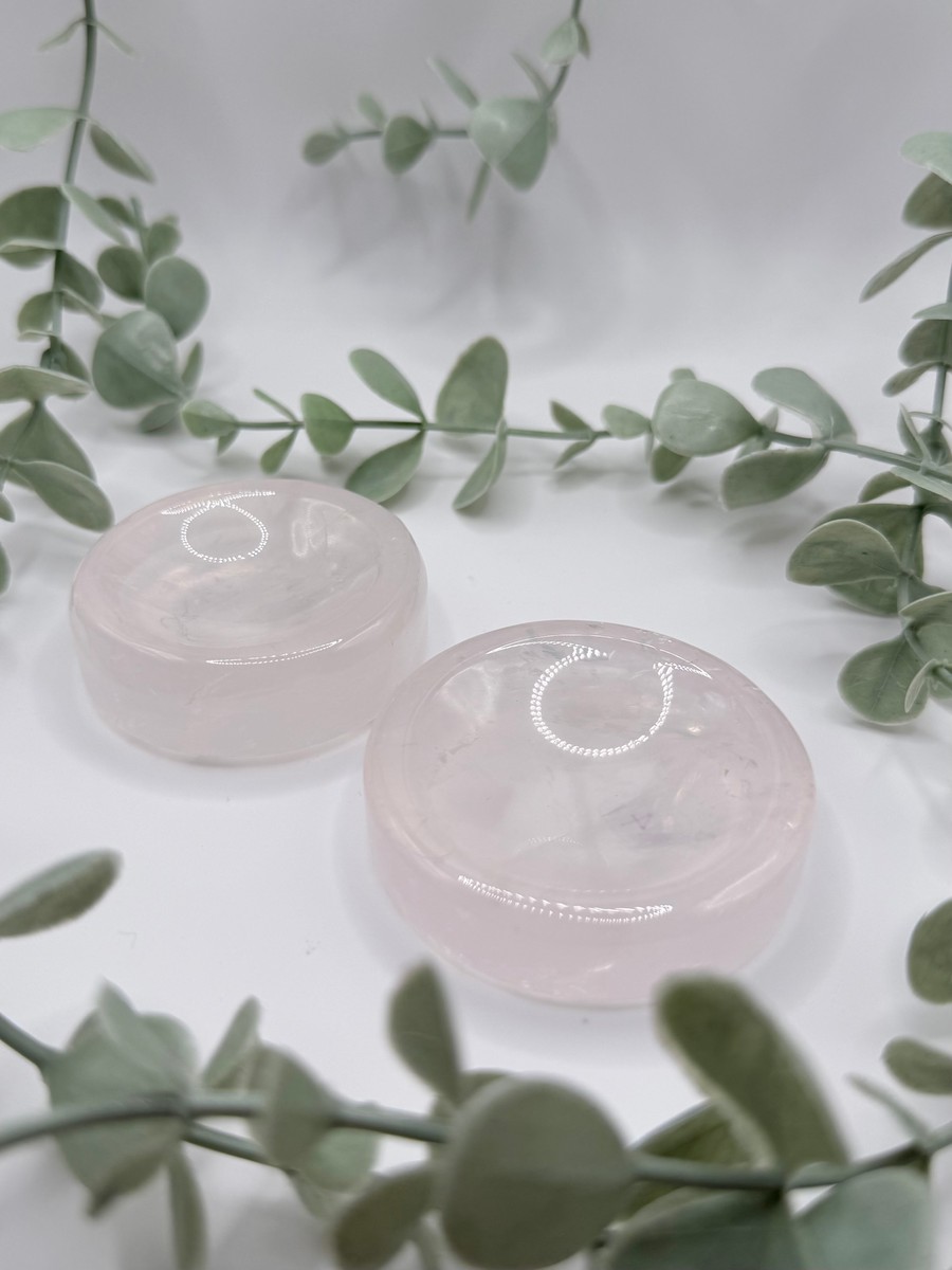 Girasol Rose Quartz sphere holder/bowl