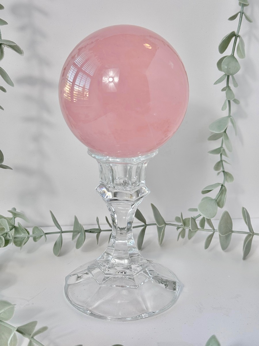 Vintage Glass Candle/Sphere Holder