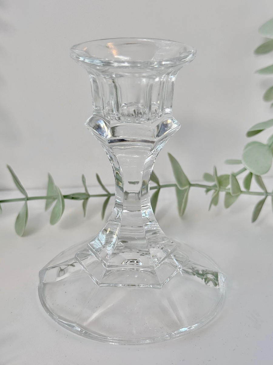 Vintage Glass Candle/Sphere Holder
