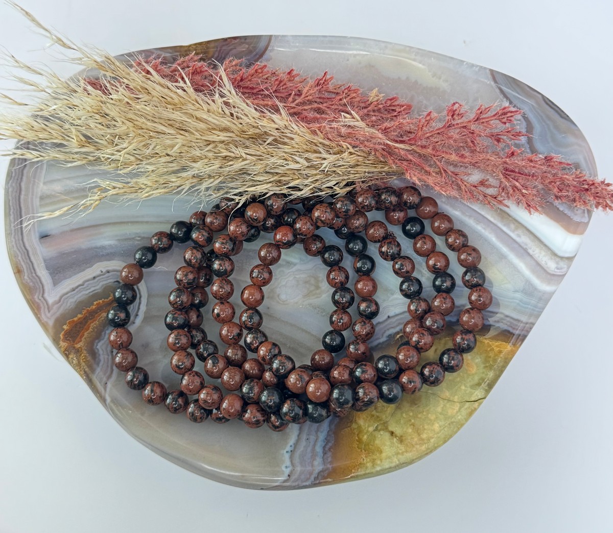 6mm Mahogany Obsidian Bracelet