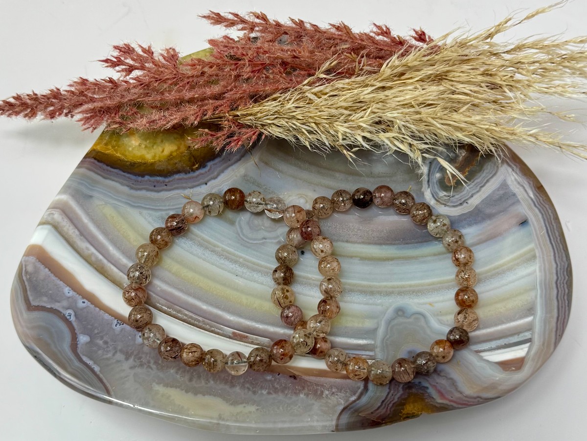 6mm Copper Rutile Bracelet