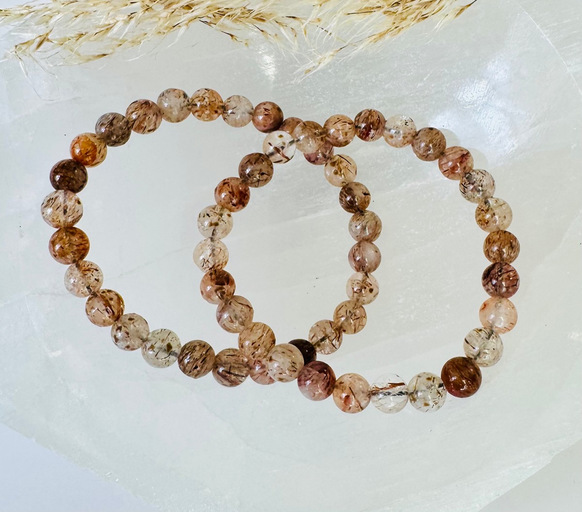 6mm Copper Rutile Bracelet